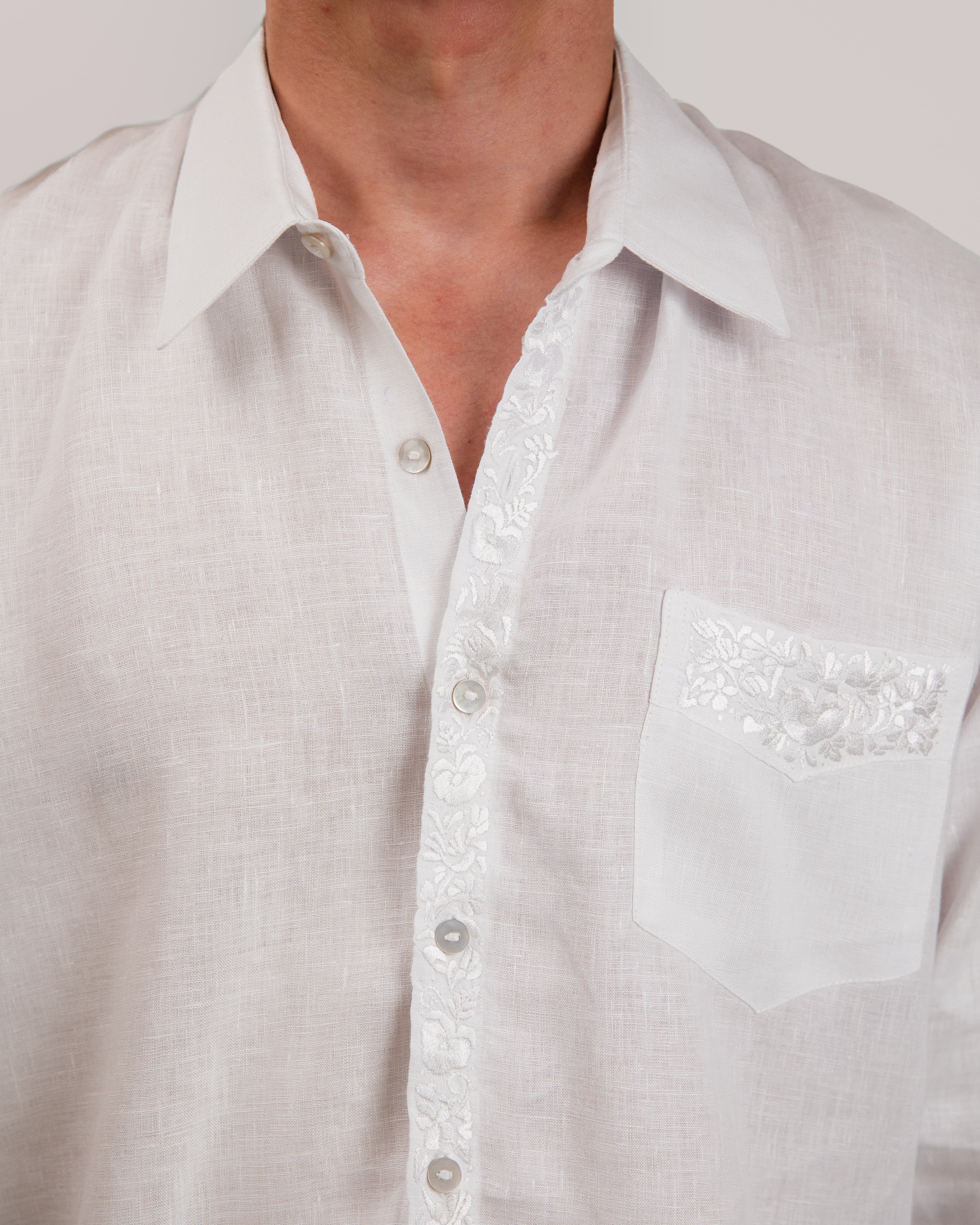 The Whitework Linen Shirt